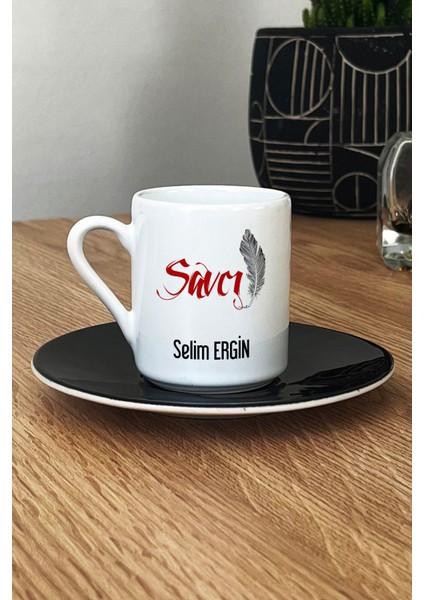 Kişiye Özel Savcı Türk Kahvesi Fincanı Siyah