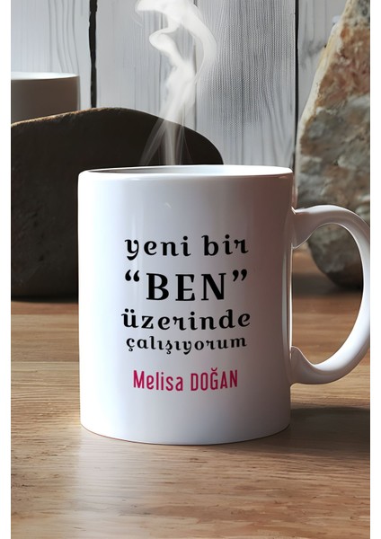 Kişiye Özel Yeni Bir Ben Kupa Bardak Beyaz Motto Arkadaşa Kardeşe Hediye modelleri