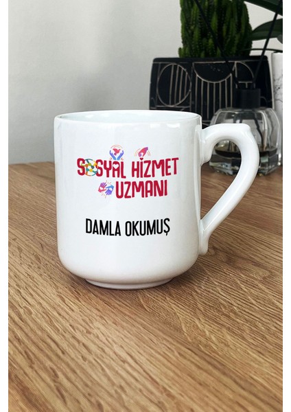 Kişiye Özel Sosyal Hizmet Uzmanı Kupa Bardak Oval