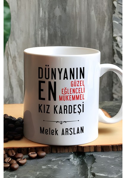 Kişiye Özel Kız Kardeş Kupa Bardak Beyaz Kız Kardeşe Doğum Günü Hediyesi fiyatları