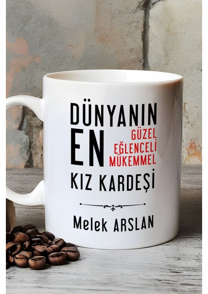 Kişiye Özel Kız Kardeş Kupa Bardak Beyaz Kız Kardeşe Doğum Günü Hediyesi fırsatları