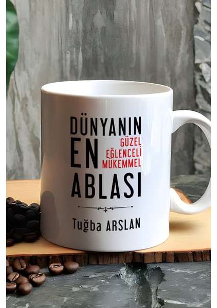 Kişiye Özel Abla Kupa Bardak Beyaz Ablaya Doğum Günü Hediyesi fiyatları