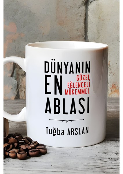 Kişiye Özel Abla Kupa Bardak Beyaz Ablaya Doğum Günü Hediyesi fırsatları