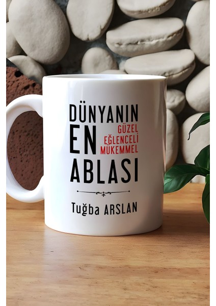 Kişiye Özel Abla Kupa Bardak Beyaz Ablaya Doğum Günü Hediyesi indirimleri