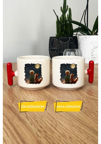 Küçük Prens Kupa Bardak T Kulplu Kırmızı Arkadaşa Hediye modelleri