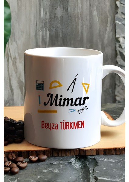 Kişiye Özel Mimar Kupa Bardak Beyaz Mimarlar Günü Hediyesi fiyatları