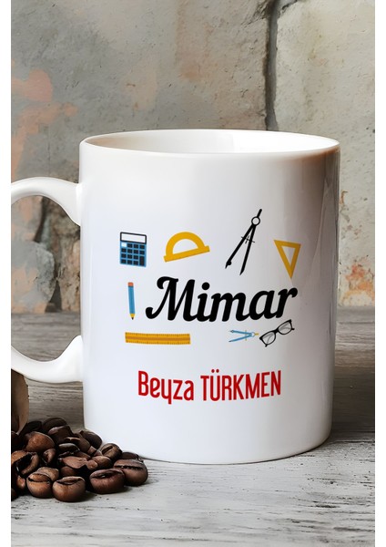 Kişiye Özel Mimar Kupa Bardak Beyaz Mimarlar Günü Hediyesi fırsatları