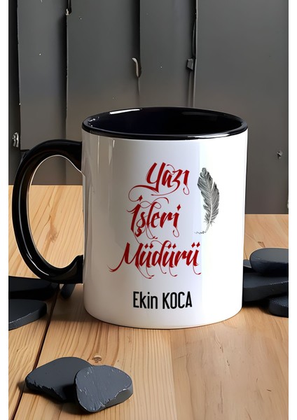 Kişiye Özel Yazı Işleri Müdürü Kupa Bardak Siyah fırsatları