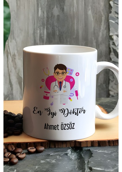 Kişiye Özel En Iyi Doktor Kupa Bardak Beyaz Tıp Bayramı Hediyesi
