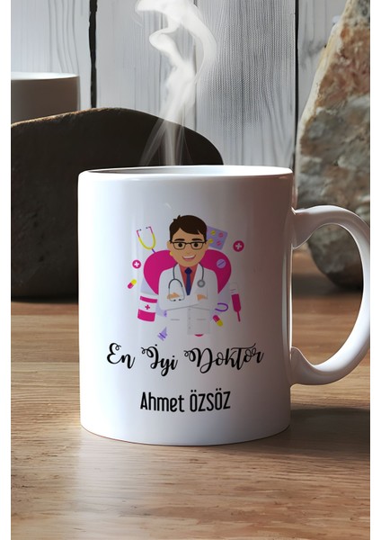 Kişiye Özel En Iyi Doktor Kupa Bardak Beyaz Tıp Bayramı Hediyesi