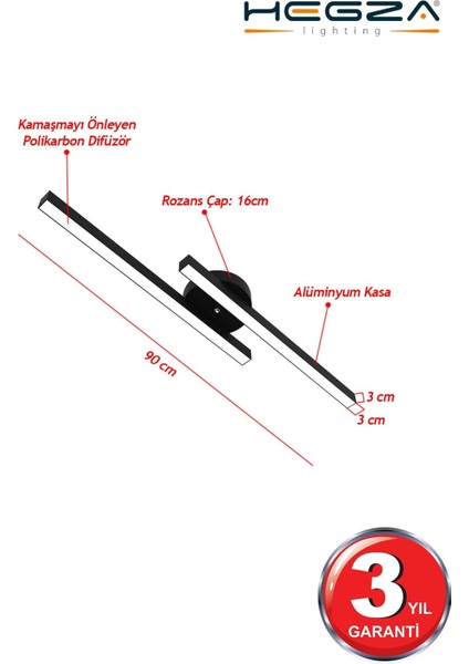 Marea ( Siyah Kasa, Beyaz Işık ) Ledli Modern Plafonyer LED Avize, Salon, Mutfak, Oturma Odası fırsatları