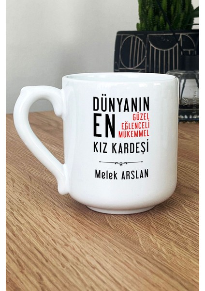 Kişiye Özel Kız Kardeş Kupa Bardak Oval Kız Kardeşe Doğum Günü Hediyesi