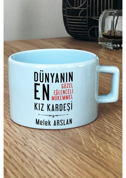 Kişiye Özel Kız Kardeş Pastel Fincan Mavi Kız Kardeşe Doğum Günü Hediyesi fiyatları