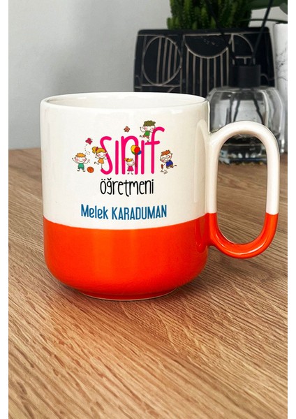 Kişiye Özel Kadın Sınıf Öğretmeni -2- Pro Kupa Bardak Turuncu fiyatları