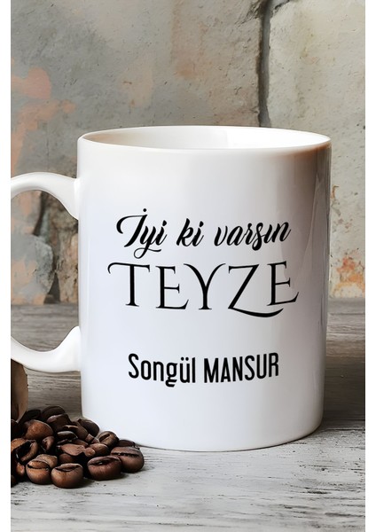 Kişiye Özel Iyi Ki Varsın Teyze Kupa Bardak Beyaz Anneler Günü Hediyesi fırsatları