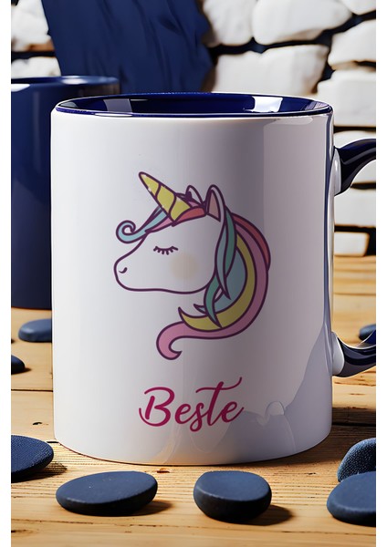 Kişiye Özel Unicorn Kupa Bardak Lacivert Arkadaşa Doğum Günü Hediyesi indirimleri