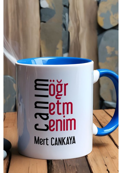 Kişiye Özel Öğretmenler Günü Hediyesi Kupa Bardak Mavi Erkek Öğretmen fiyatları