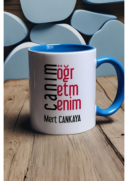 Kişiye Özel Öğretmenler Günü Hediyesi Kupa Bardak Mavi Erkek Öğretmen fırsatları