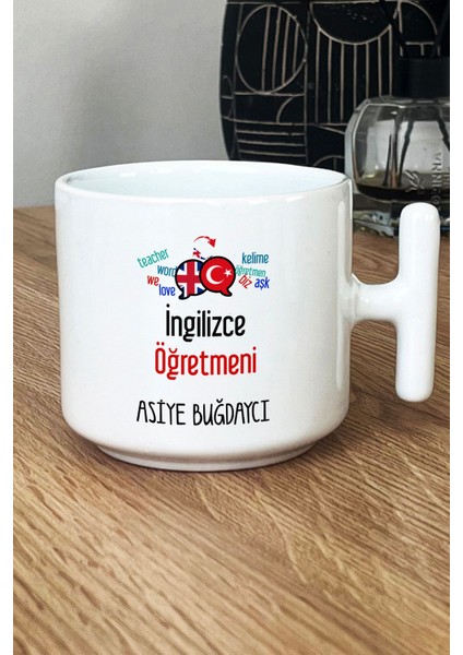 Kişiye Özel Ingilizce Öğretmeni -2- Kupa Bardak T Kulplu Beyaz Öğretmenler Günü Hediyesi fiyatları