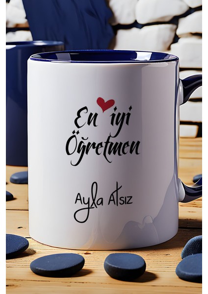 Kişiye Özel En Iyi Öğretmen Kupa Bardak Lacivert Öğretmenler Günü Hediyesi indirimleri