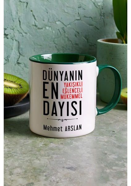 Kişiye Özel Dayı Kupa Bardak Yeşil Dayıya Doğum Günü Hediyesi indirimleri