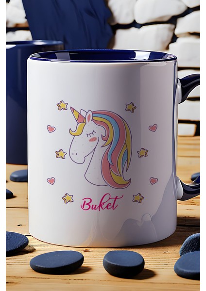 Kişiye Özel Unicorn Kupa Bardak Lacivert Kız Çocuğa Doğum Günü Hediyesi indirimleri
