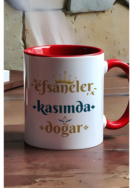Efsaneler Kasımda Doğar Kupa Bardak Kırmızı Akrep Burcu Doğum Günü Hediyesi fiyatları