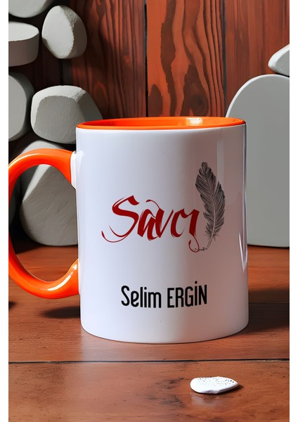 Kişiye Özel Savcı Kupa Bardak Turuncu indirimleri