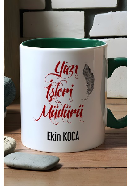 Kişiye Özel Yazı Işleri Müdürü Kupa Bardak Yeşil fiyatları