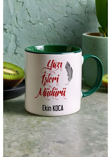 Kişiye Özel Yazı Işleri Müdürü Kupa Bardak Yeşil indirimleri