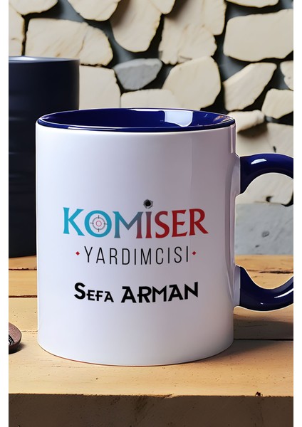 Kişiye Özel Komiser Yardımcısı Kupa Bardak Lacivert Polisler Günü Hediyesi fiyatları