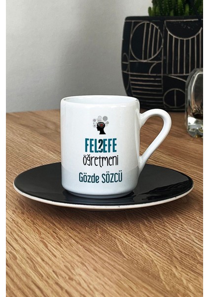 Kişiye Özel Felsefe Öğretmeni -2- Türk Kahvesi Fincanı Siyah Öğretmenler Günü Hediyesi fiyatları