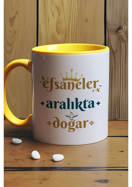Efsaneler Aralıkta Doğar Kupa Bardak Sarı Yay Burcu Doğum Günü Hediyesi