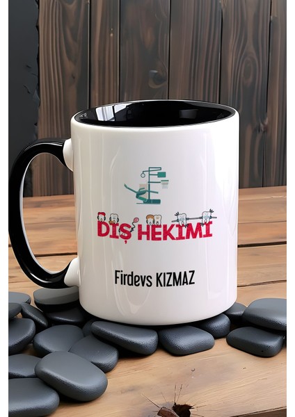 Kişiye Özel Diş Hekimi Kupa Bardak Siyah Diş Hekimleri Günü Hediyesi fiyatları