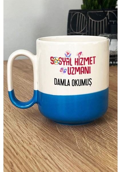 Kişiye Özel Sosyal Hizmet Uzmanı Pro Kupa Bardak Mavi