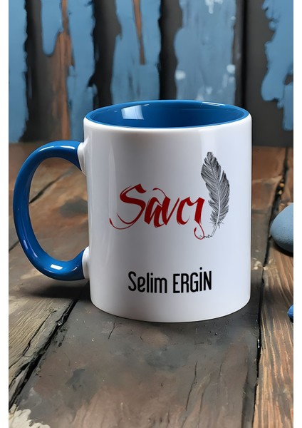 Kişiye Özel Savcı Kupa Bardak Mavi
