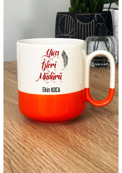 Kişiye Özel Yazı Işleri Müdürü Pro Kupa Bardak Turuncu fiyatları