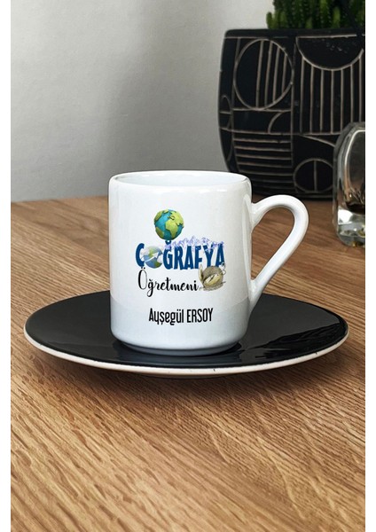 Kişiye Özel Coğrafya Öğretmeni -2- Türk Kahvesi Fincanı Siyah Öğretmenler Günü Hediyesi fiyatları
