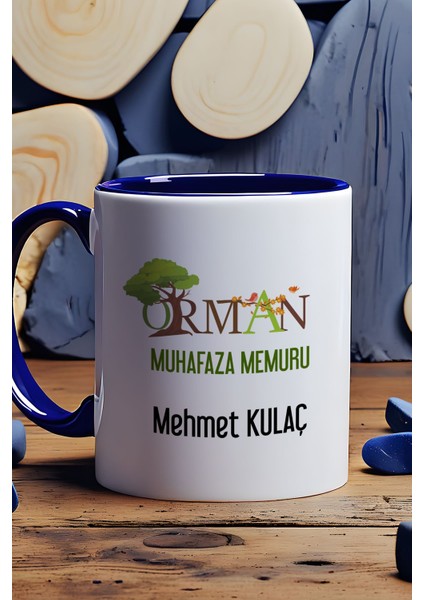 Kişiye Özel Orman Muhafaza Memuru Kupa Bardak Lacivert
