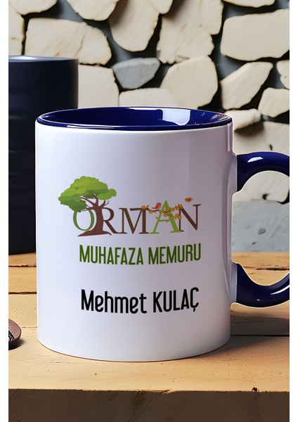 Kişiye Özel Orman Muhafaza Memuru Kupa Bardak Lacivert fiyatları