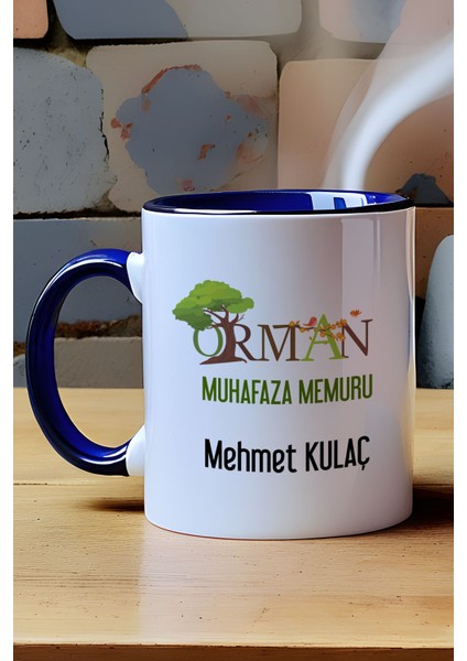 Kişiye Özel Orman Muhafaza Memuru Kupa Bardak Lacivert modelleri