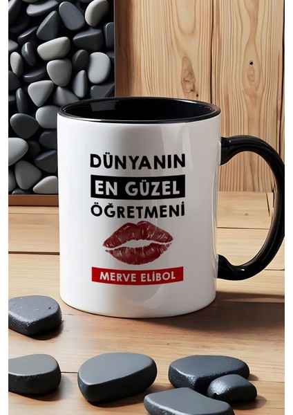 Kişiye Özel Dünyanın En Güzel Öğretmeni Kupa Bardak Siyah Öğretmenler Günü Hediyesi indirimleri