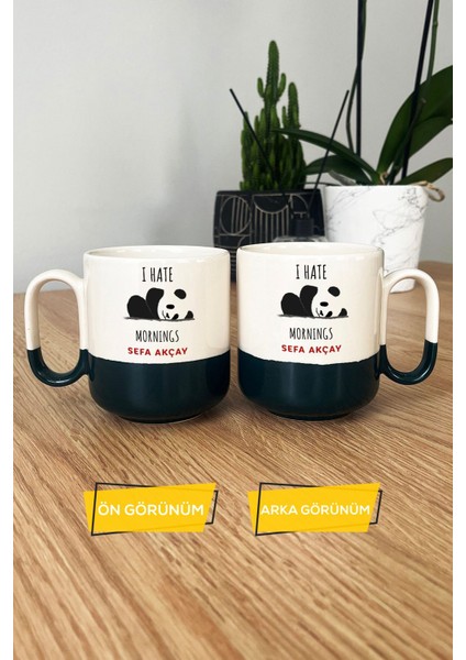 Kişiye Özel I Hate Mornings Pro Kupa Bardak Siyah Arkadaşa Kardeşe Hediye