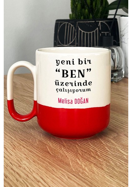 Kişiye Özel Yeni Bir Ben Pro Kupa Bardak Kırmızı Motto Arkadaşa Kardeşe Hediye