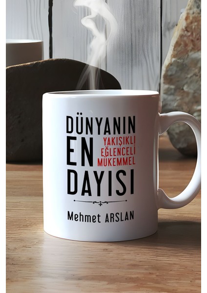 Kişiye Özel Dayı Kupa Bardak Beyaz Dayıya Doğum Günü Hediyesi modelleri