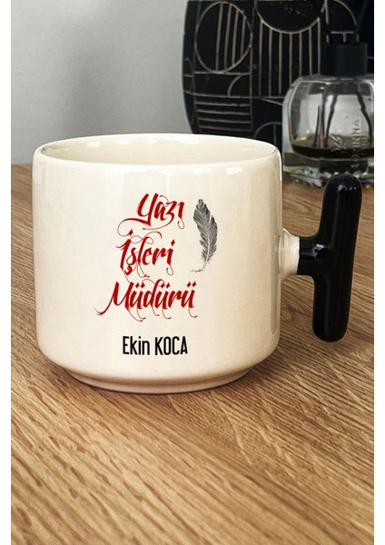 Kişiye Özel Yazı Işleri Müdürü Kupa Bardak T Kulplu Siyah fiyatları