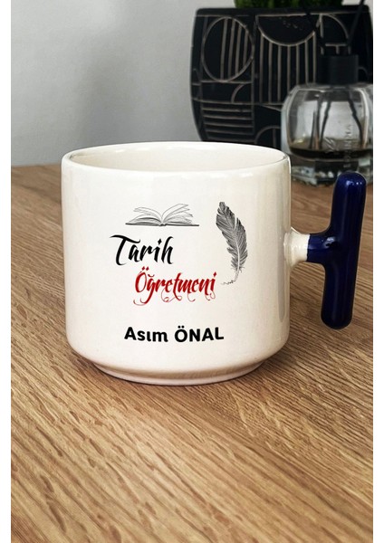 Kişiye Özel Tarih Öğretmeni Kupa Bardak T Kulplu Lacivert Öğretmenler Günü Hediyesi fiyatları