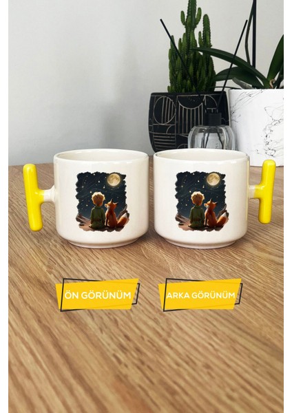 Küçük Prens Kupa Bardak T Kulplu Sarı Arkadaşa Hediye modelleri