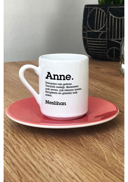 Kişiye Özel Anne Türk Kahvesi Fincanı Pembe Isme Özel Anneler Günü Hediyesi fiyatları