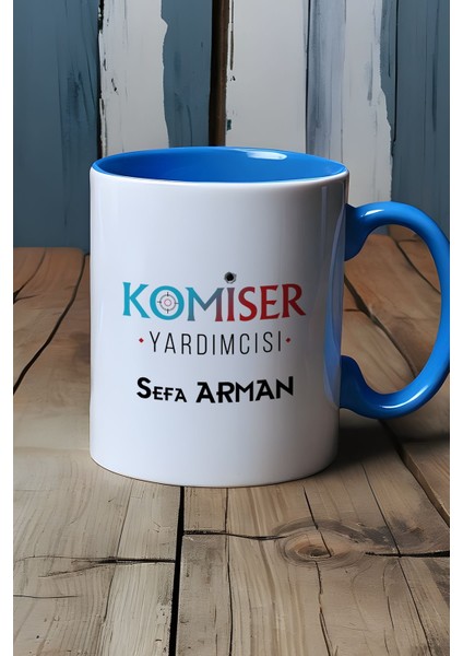 Kişiye Özel Komiser Yardımcısı Kupa Bardak Mavi Polisler Günü Hediyesi indirimleri